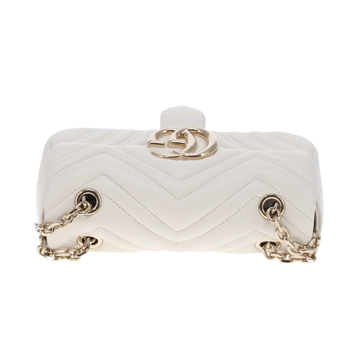 Gucci Marmont Small Flap (new model) White GHW