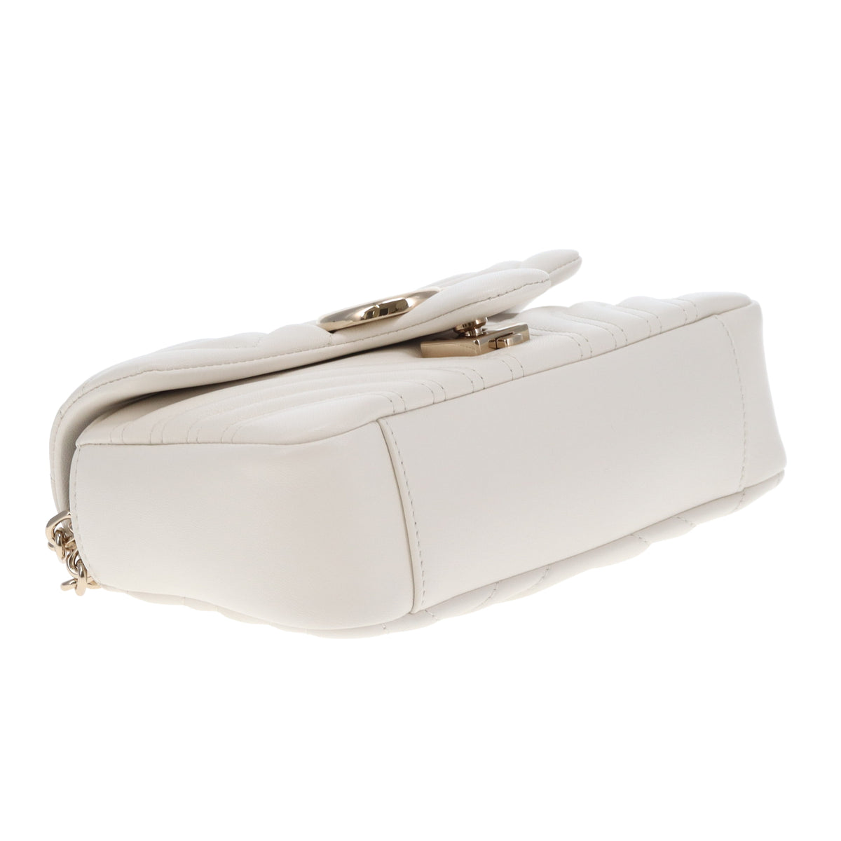Gucci Marmont Small Flap (new model) White GHW