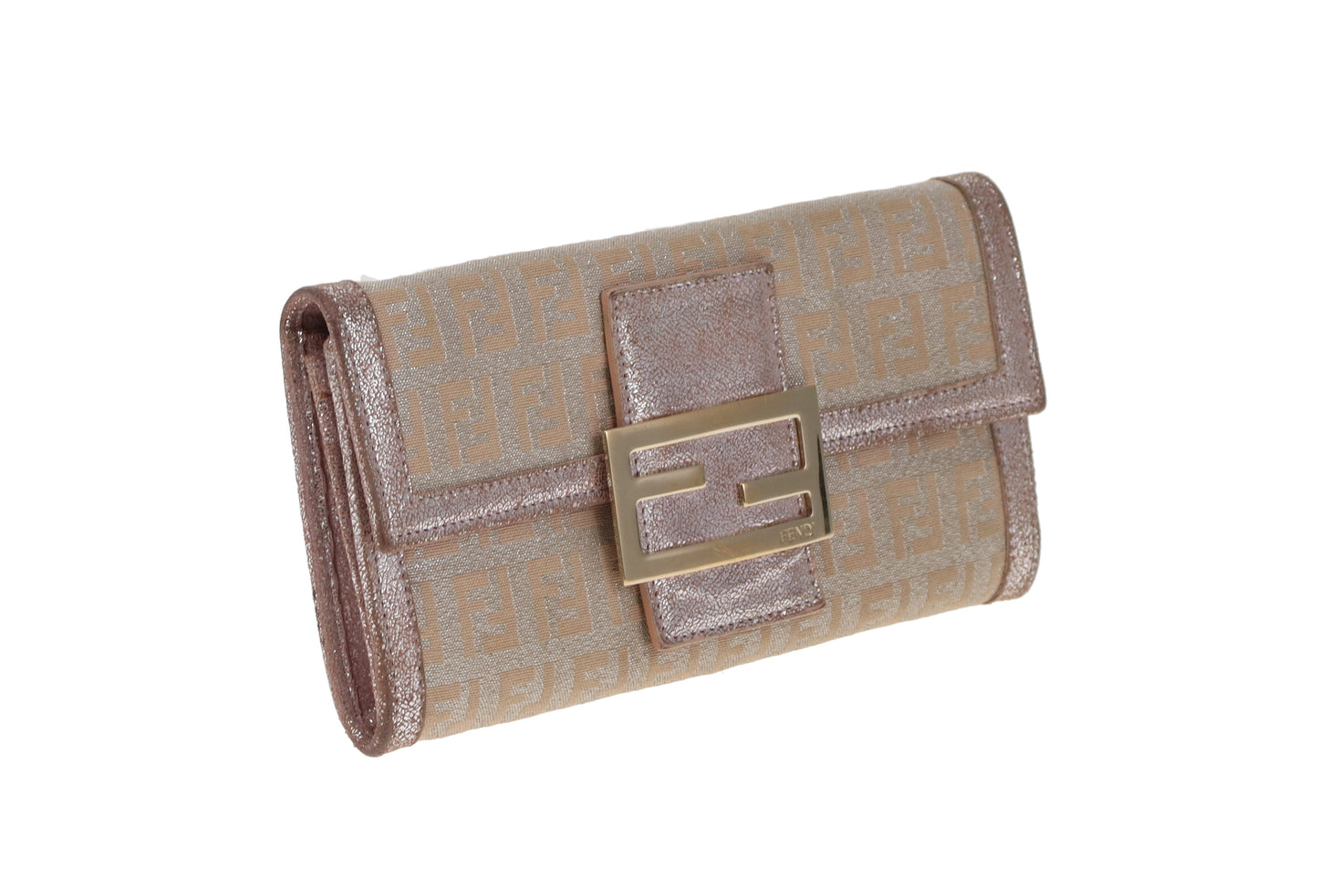 Fendi Sparkle Chef Wallet Rose Gold Long Vintage