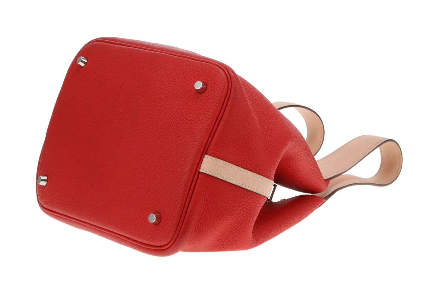 Hermes Picotin Lock 22 Taurillon Clemence & Swift Eclat MM Rouge Tomate & Rose Eglantine