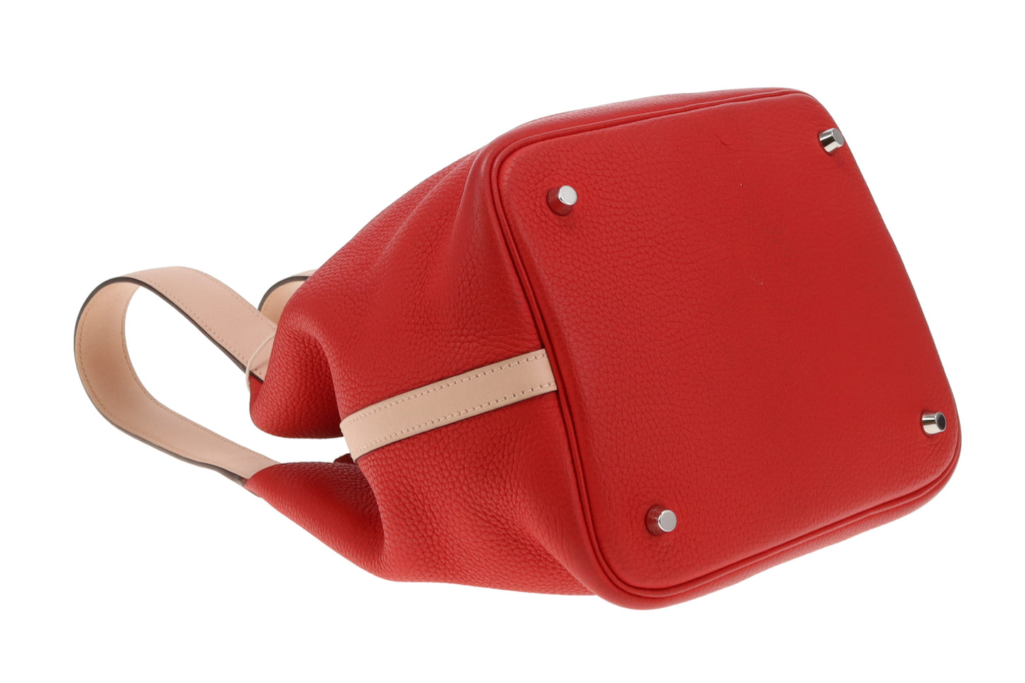 Hermes Picotin Lock 22 Taurillon Clemence & Swift Eclat MM Rouge Tomate & Rose Eglantine