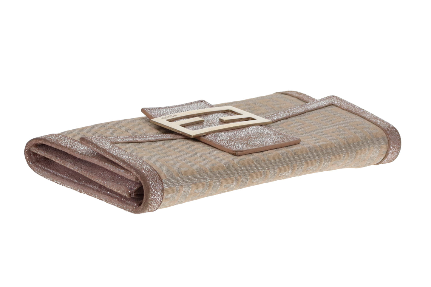 Fendi Sparkle Chef Wallet Rose Gold Long Vintage