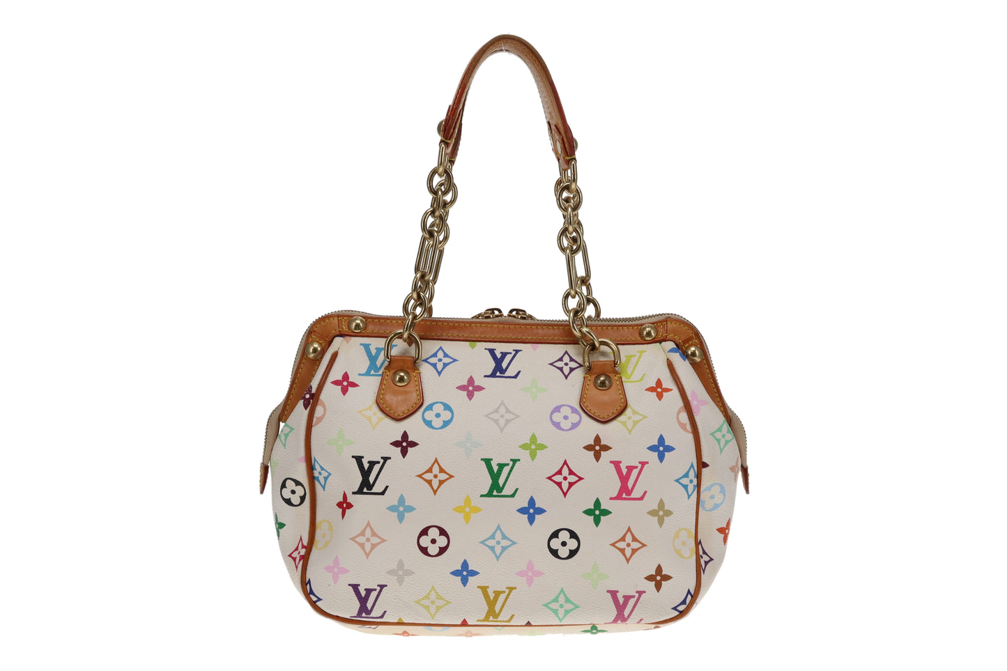 Louis Vuitton Gracie MM White Multicolour Vintage LM1014
