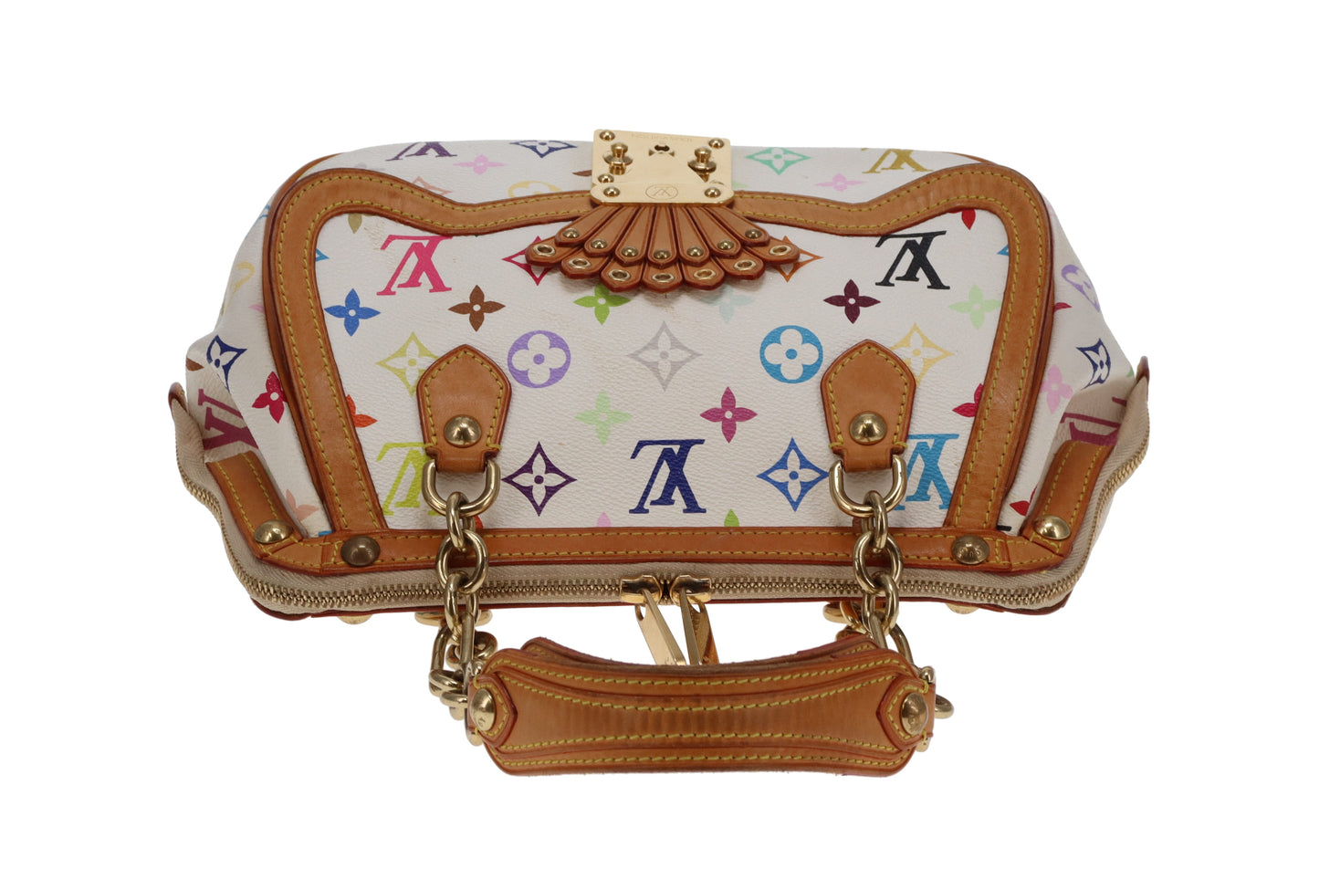 Louis Vuitton Gracie MM White Multicolour Vintage LM1014