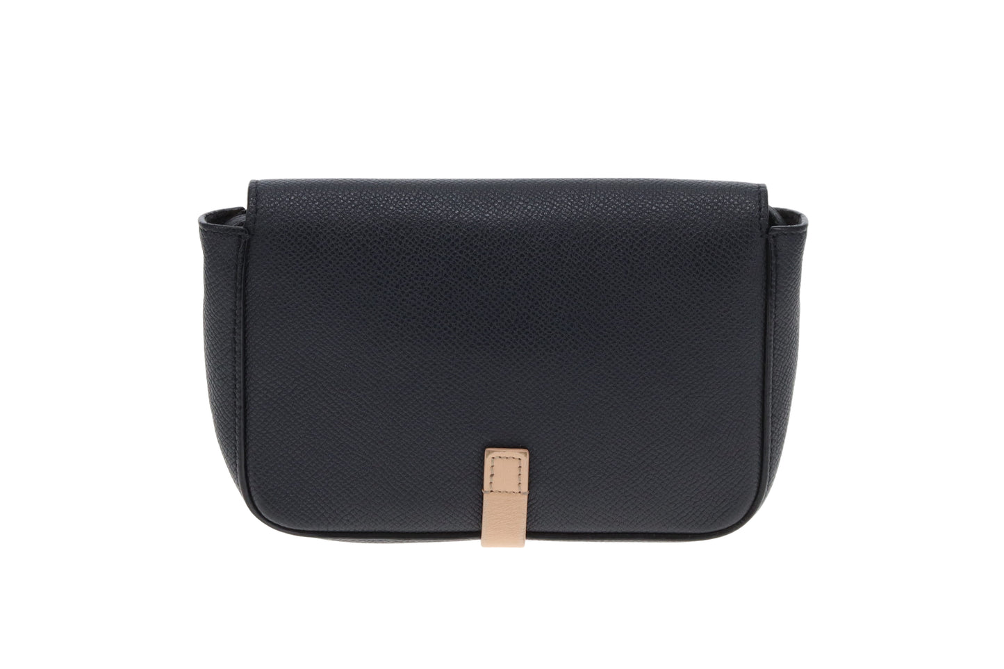 Celine Strap Crossbody & Clutch  Navy and Tan Leather