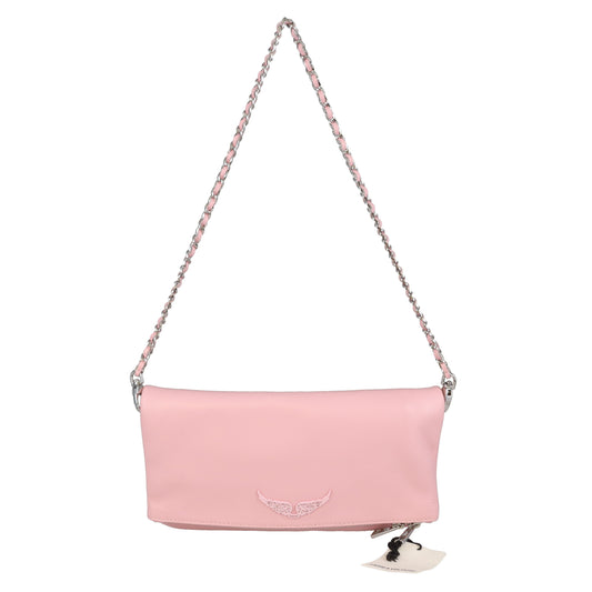 Zadig & Voltaire Rock Clutch on Chain Pink