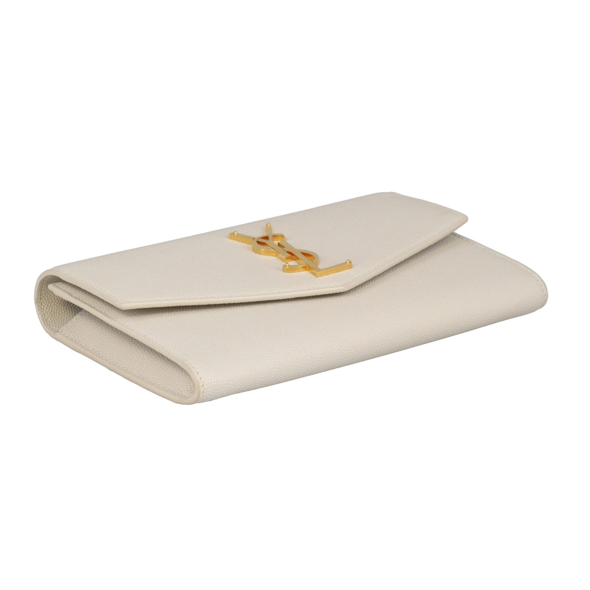 Saint Laurent Uptown Chain Wallet with Cardholder Blanc Vintage GHW 2021