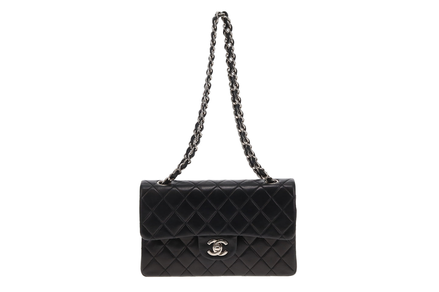 Chanel Classic Double Flap Small Black Lambskin SHW 2000/02