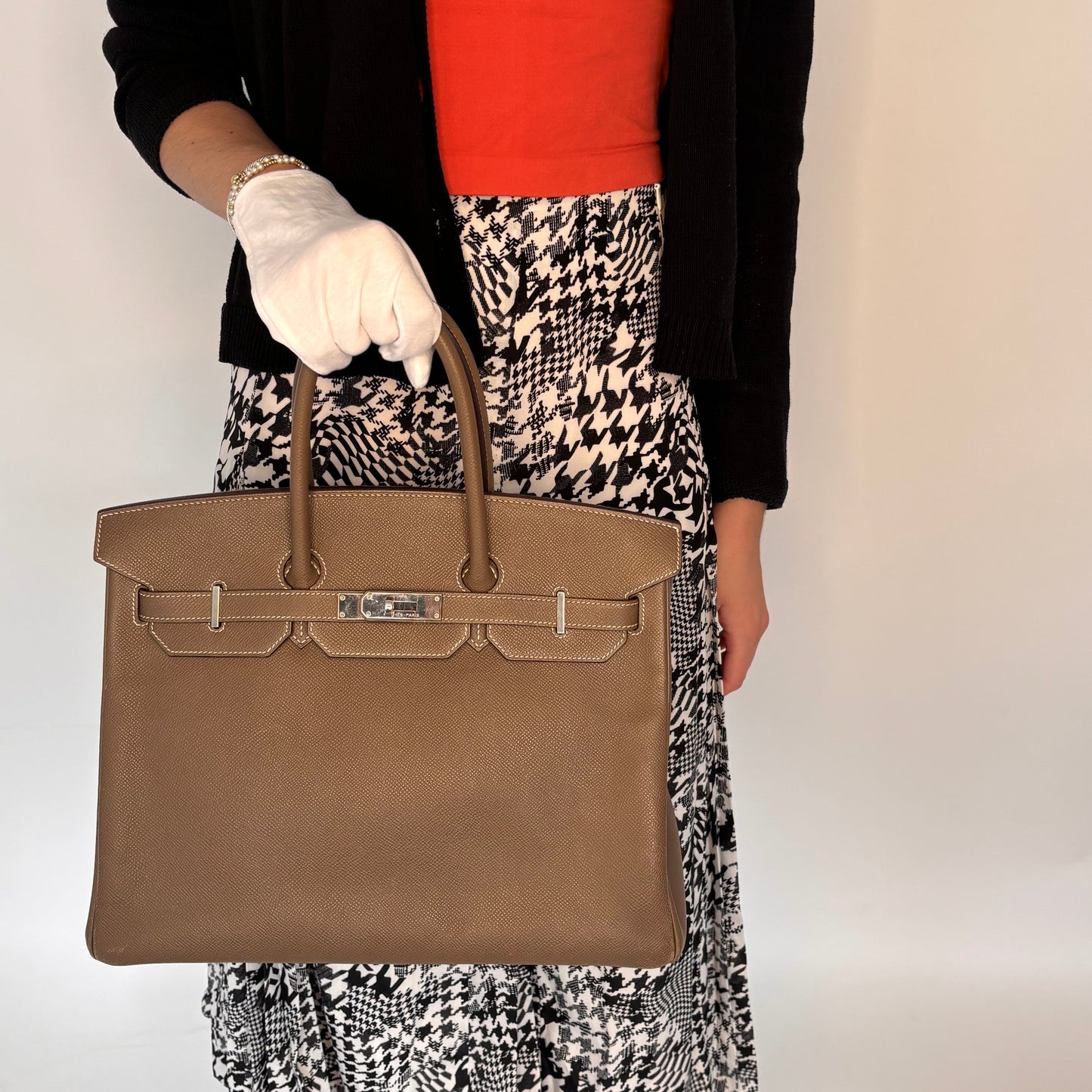 Hermès Birkin 35 Étoupe Epsom PHW 2012