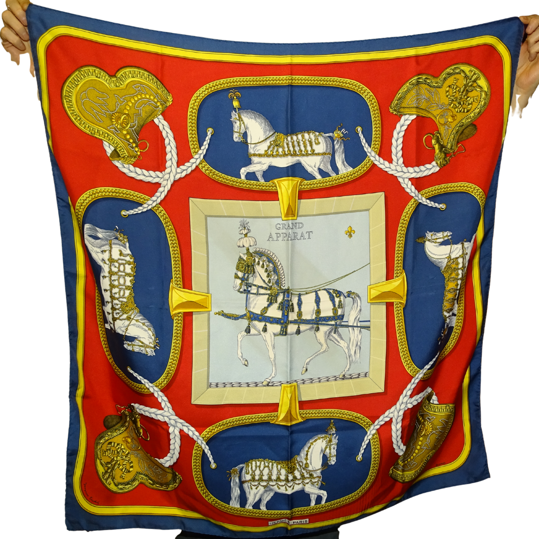 Hermes Grand Apparat 100% Silk Scarf 90