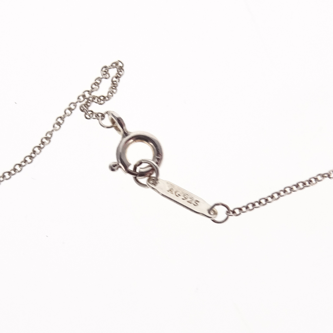 Tiffany & Co Mini Double Heart Tag Necklace Sterling Silver/Blue Enamel