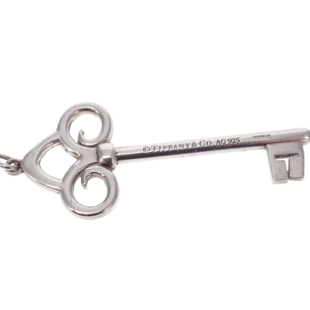 Tiffany Fleur De Lis Key Pendant Sterling Silver
