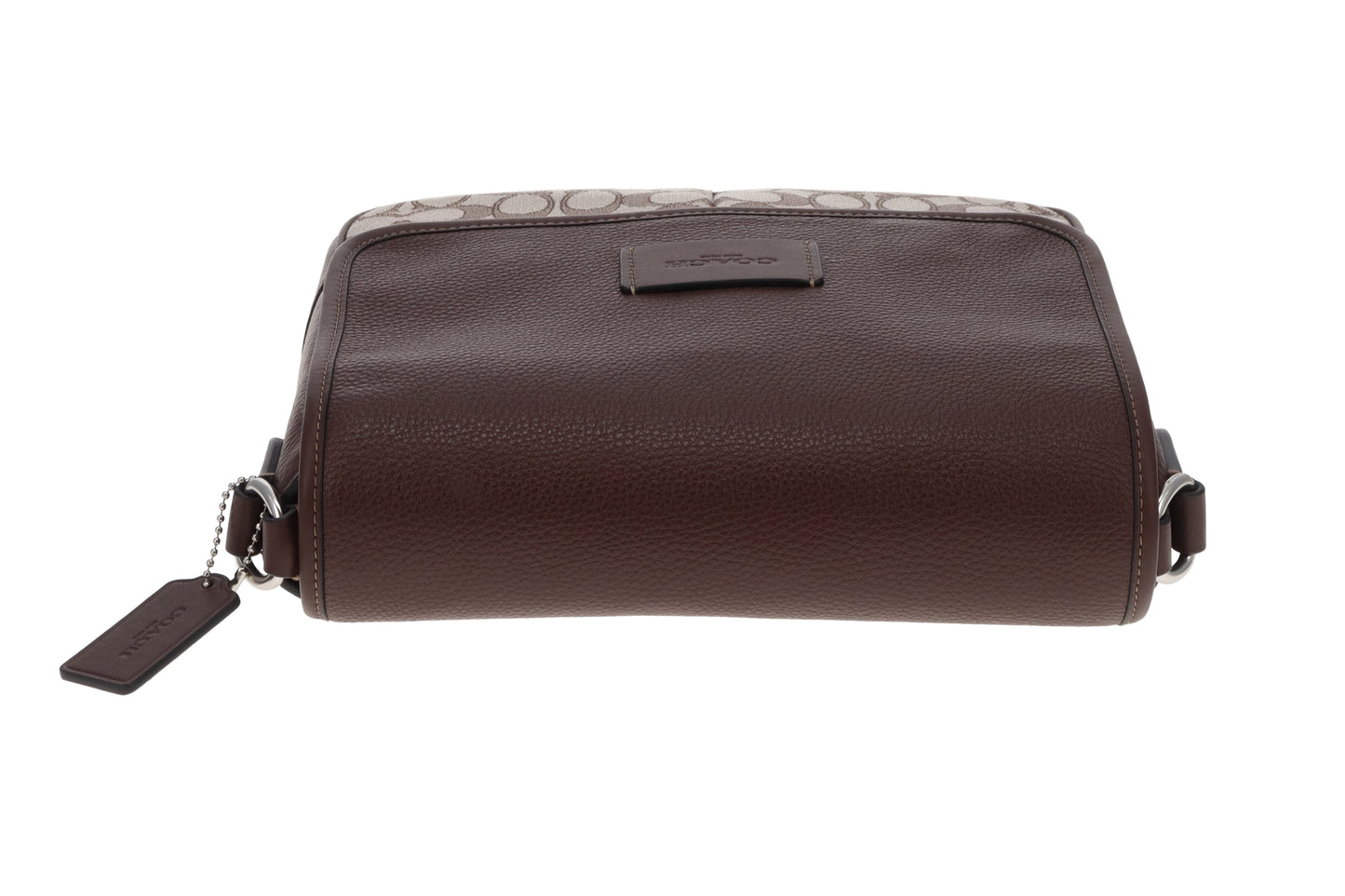 Coach Sprint Signature Monogram Messenger Bag Brown