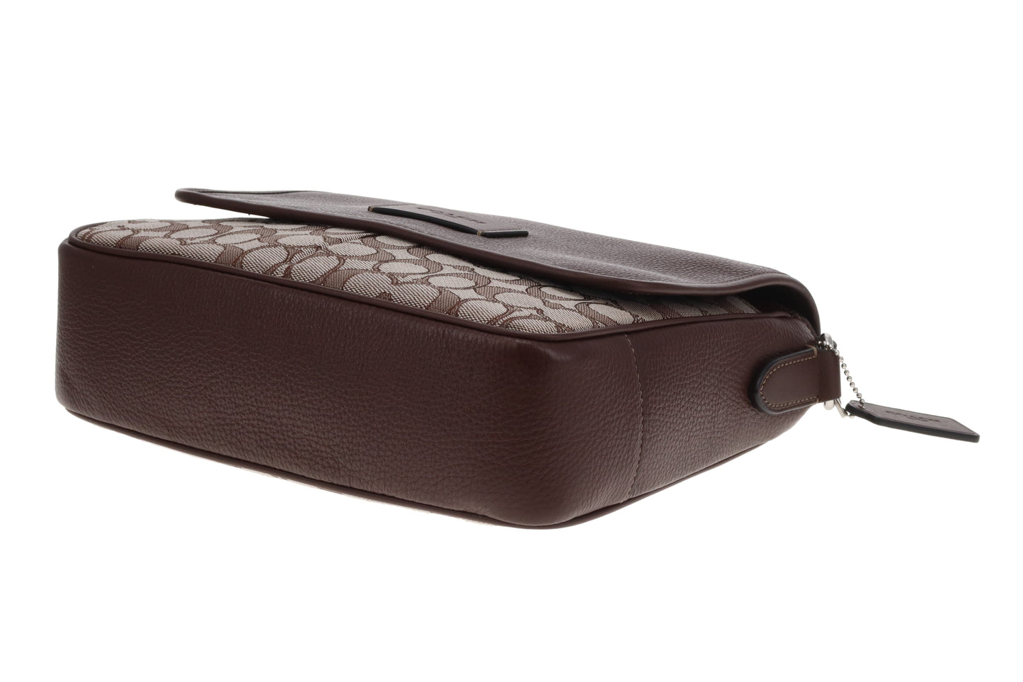 Coach Sprint Signature Monogram Messenger Bag Brown