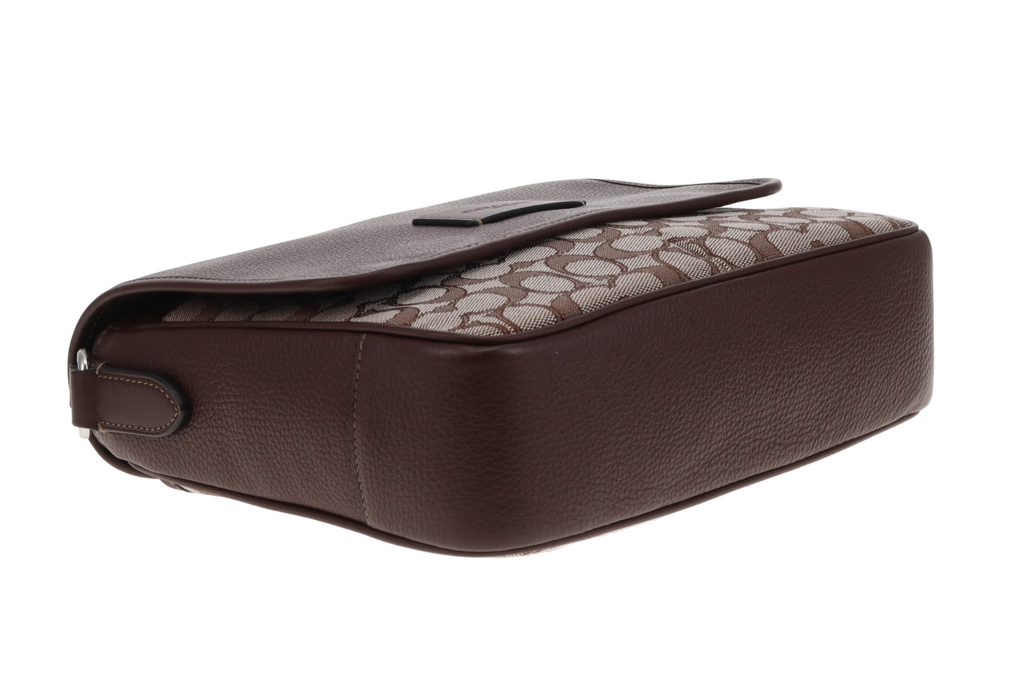 Coach Sprint Signature Monogram Messenger Bag Brown