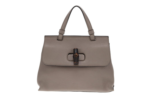Gucci Daily Bamboo TH Shoulder Bag Grey