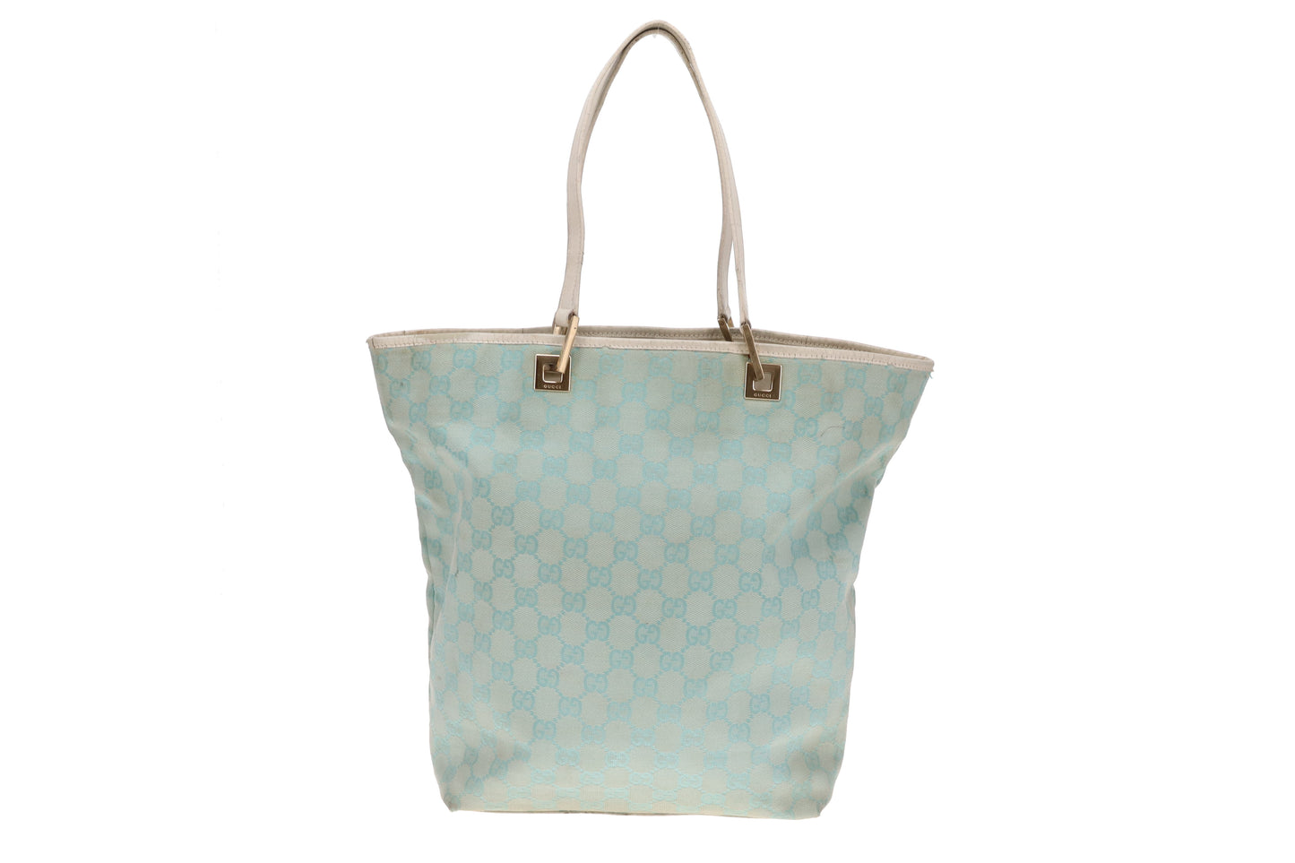 Gucci Bucket Bag Turquoise GG Print Vintage