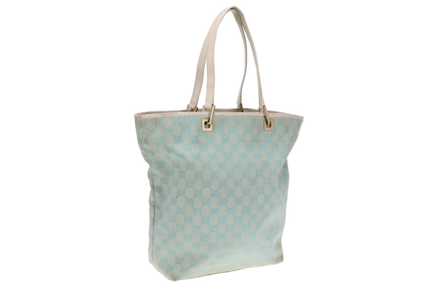 Gucci Bucket Bag Turquoise GG Print Vintage