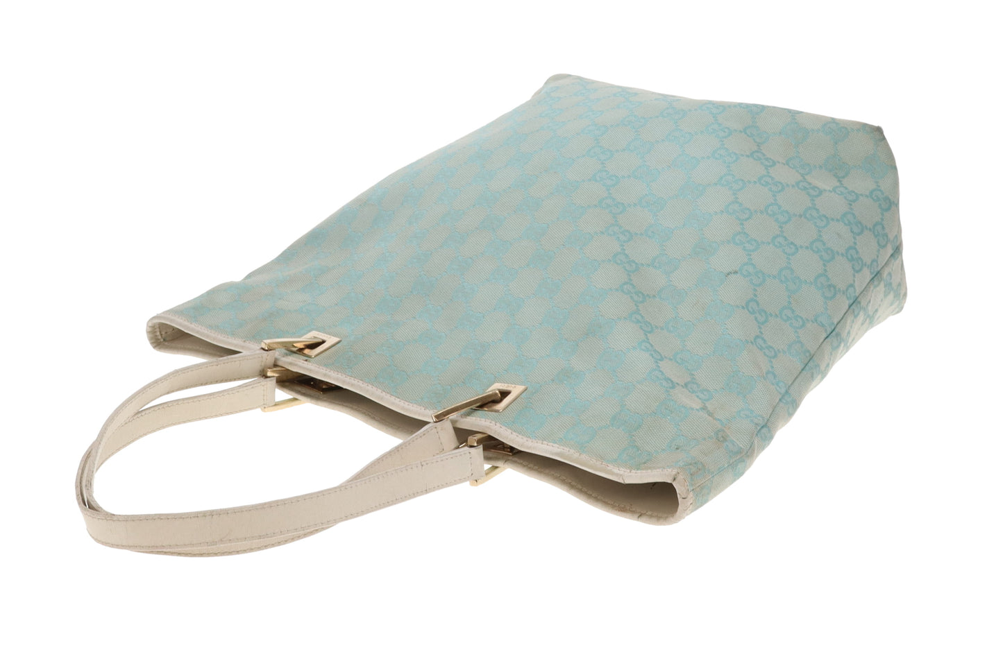 Gucci Bucket Bag Turquoise GG Print Vintage