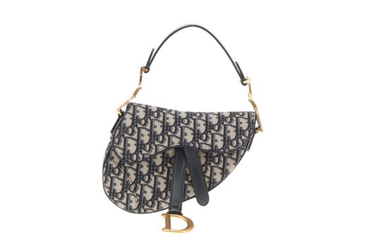 Dior Mini Saddle Oblique Jacquard Bag With Strap