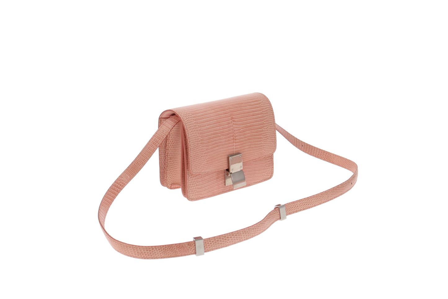 Celine Pink Lizard Small Classic Bag