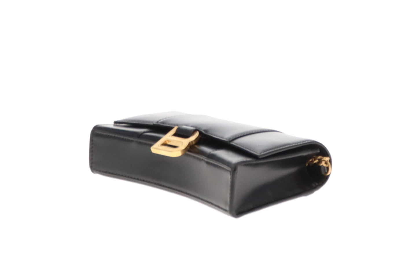 Balenciaga Hourglass Wallet On Chain Black With GHW