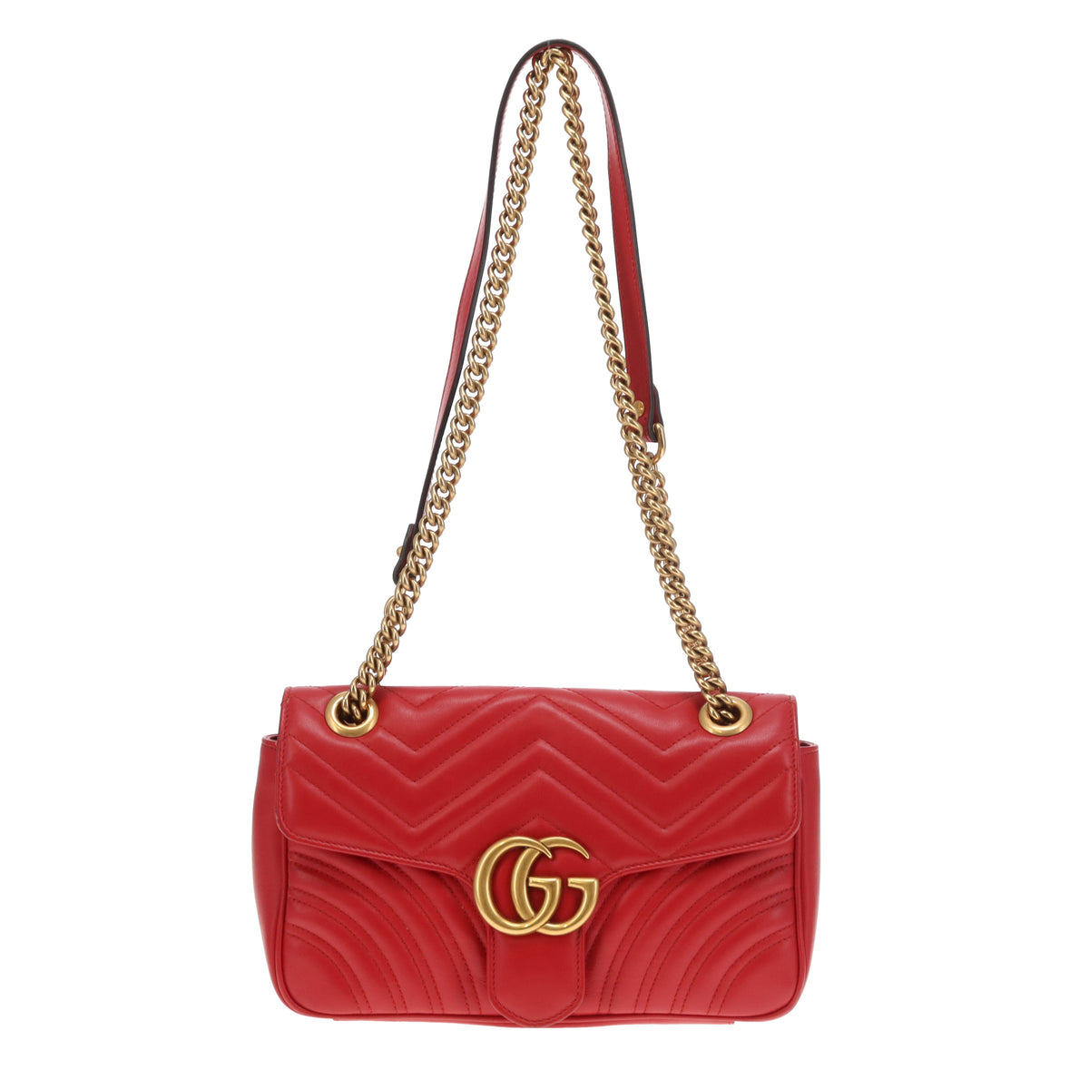 Gucci Marmont Flap Old Model Small Red GHW