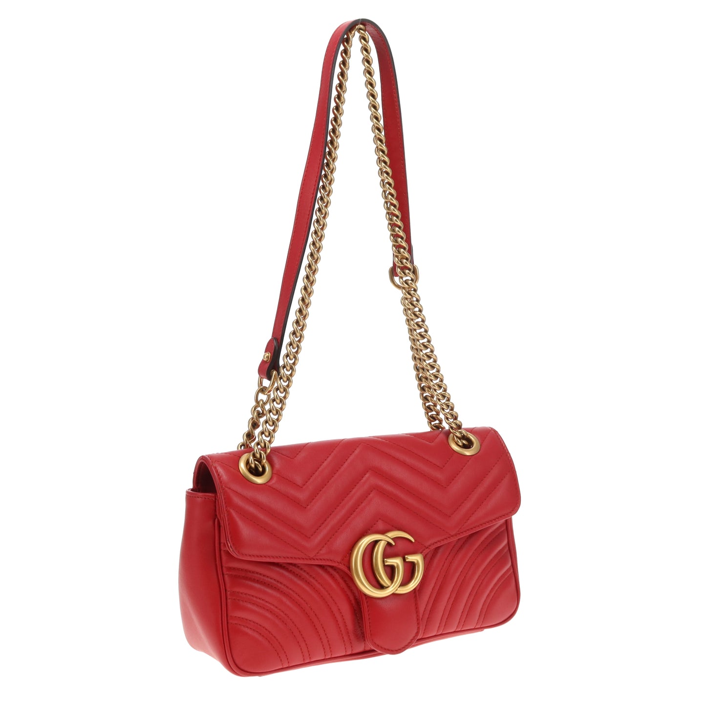 Gucci Marmont Flap Old Model Small Red GHW