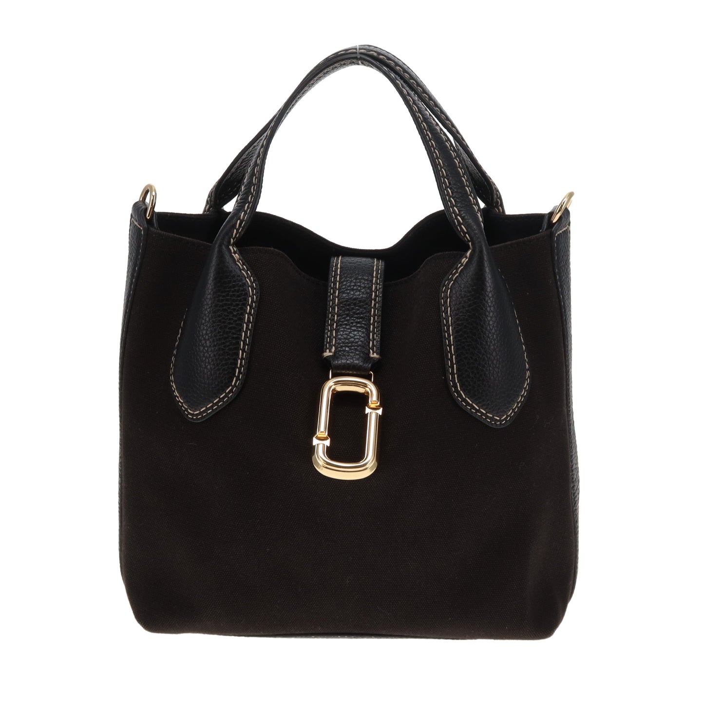 Marc Jacobs Reporter Bag in Black Canvas and Leather