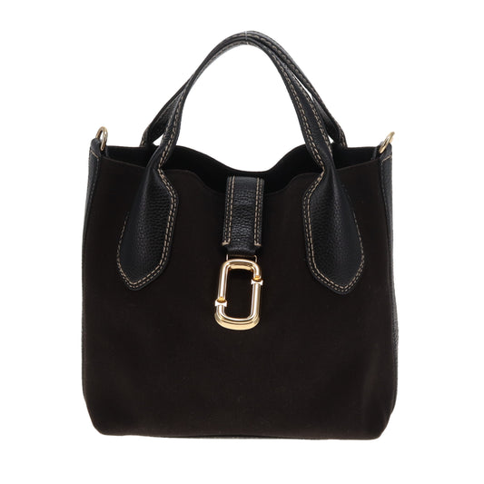 Marc Jacobs Reporter Bag in Black Canvas and Leather