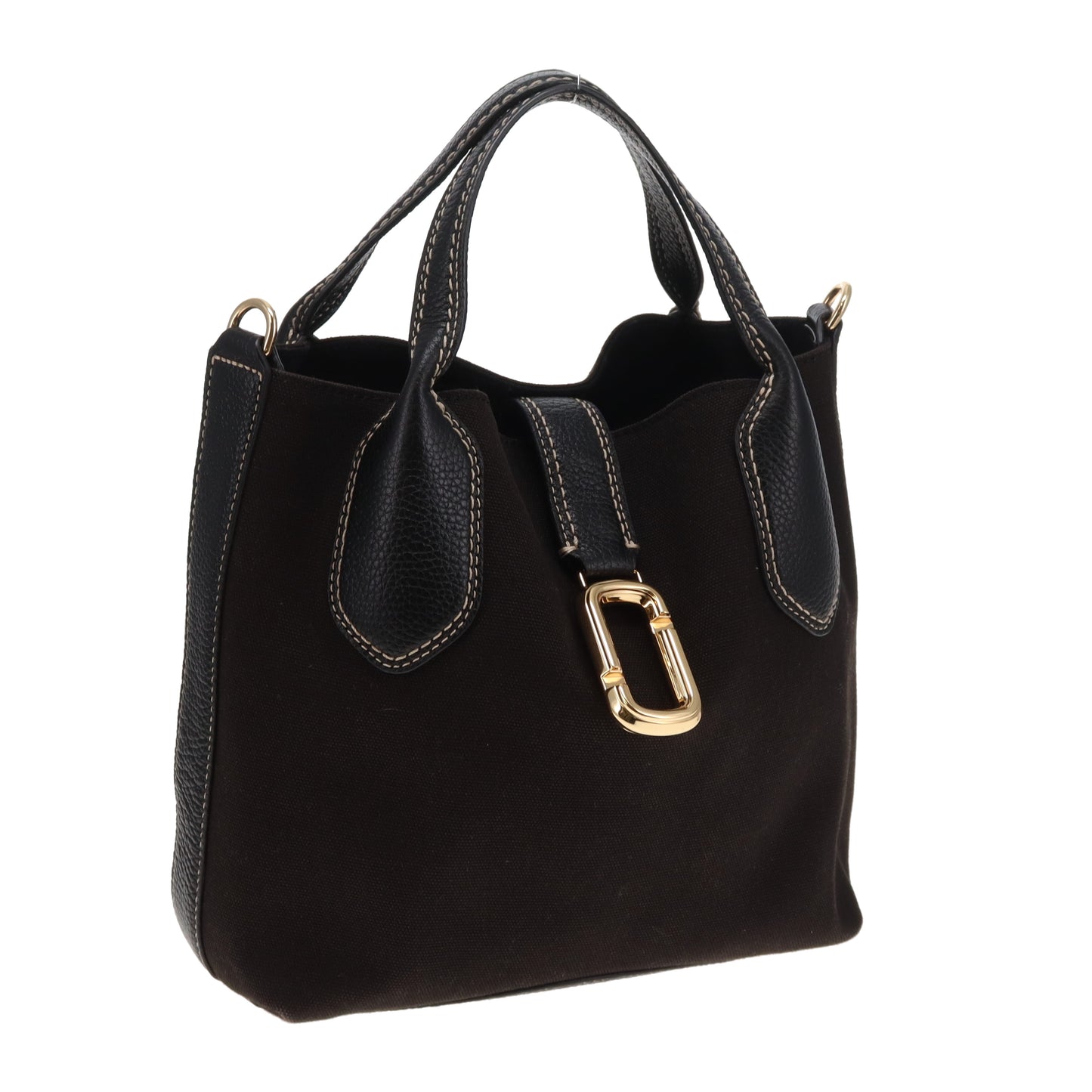 Marc Jacobs Reporter Bag in Black Canvas and Leather