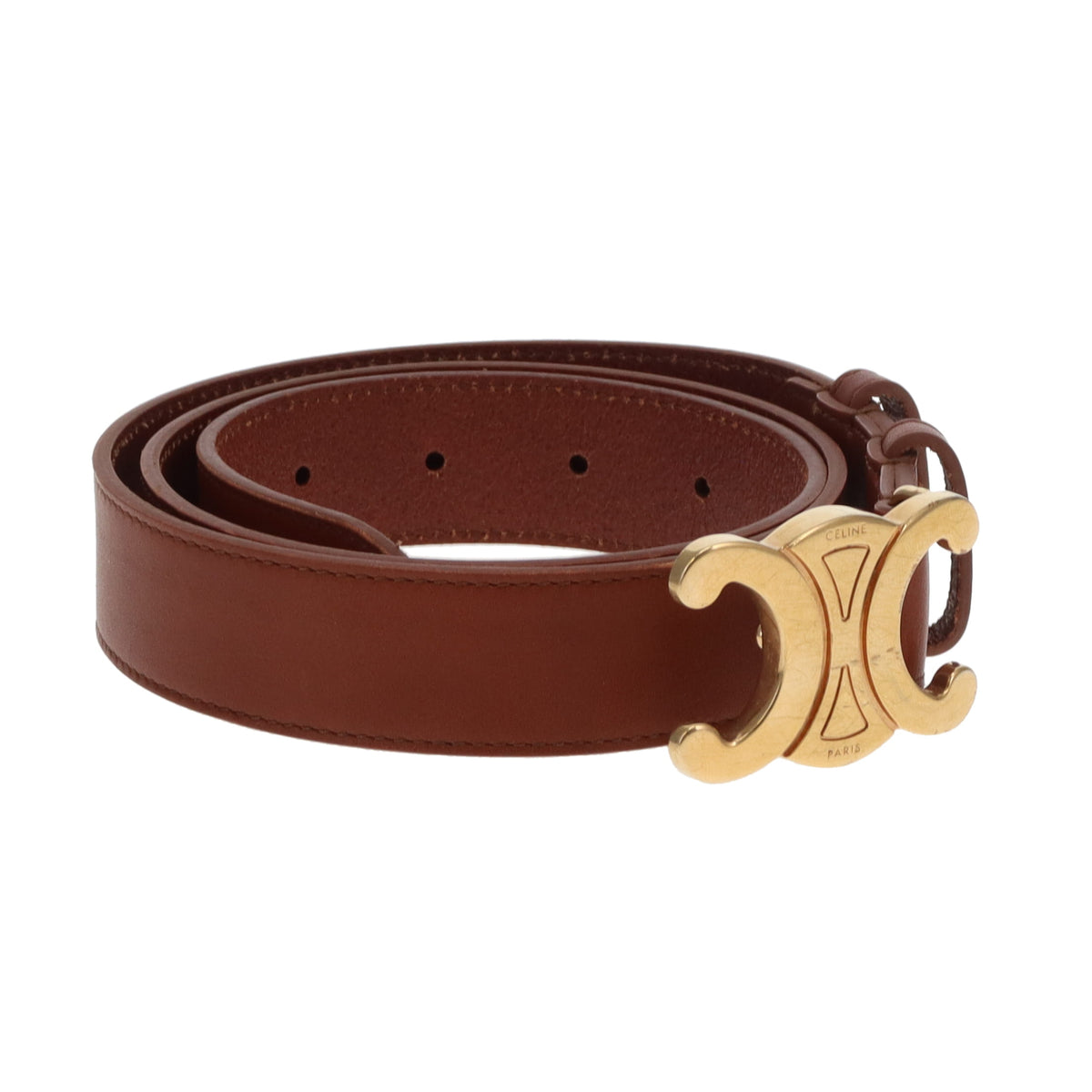 Celine Triomphe Belt 30 mm Tan GHW (size 85cm)