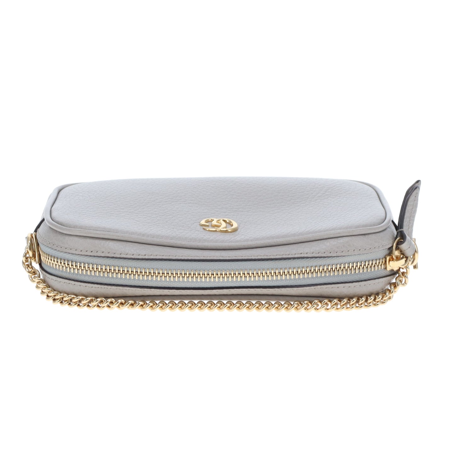 Gucci Mini Camera Bag Dollar Calfskin Grey GHW
