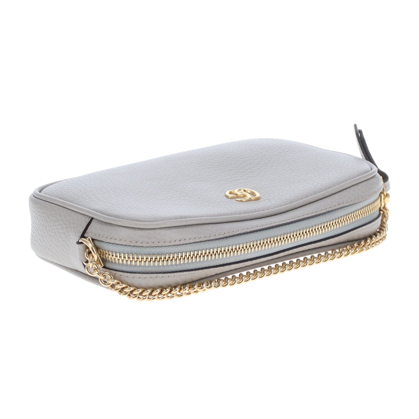 Gucci Mini Camera Bag Dollar Calfskin Grey GHW