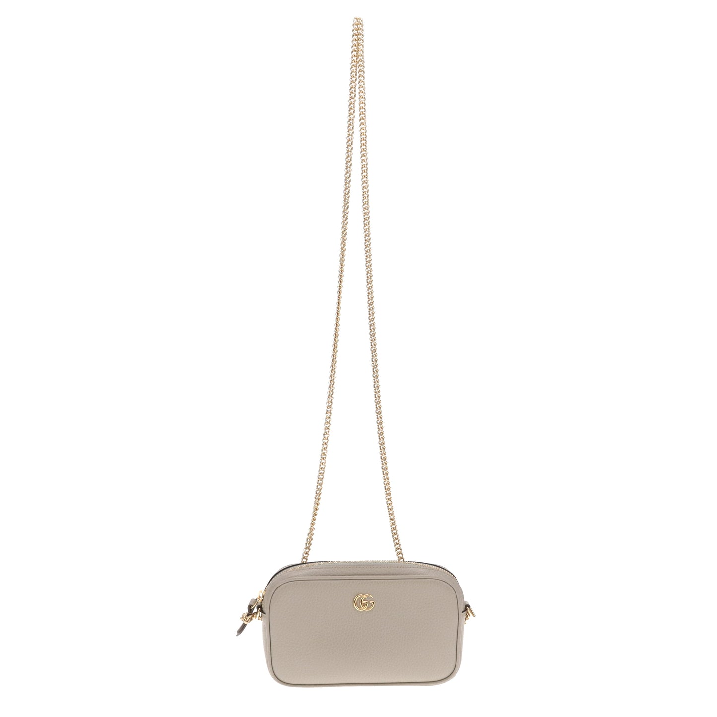 Gucci Mini Camera Bag Dollar Calfskin Grey GHW
