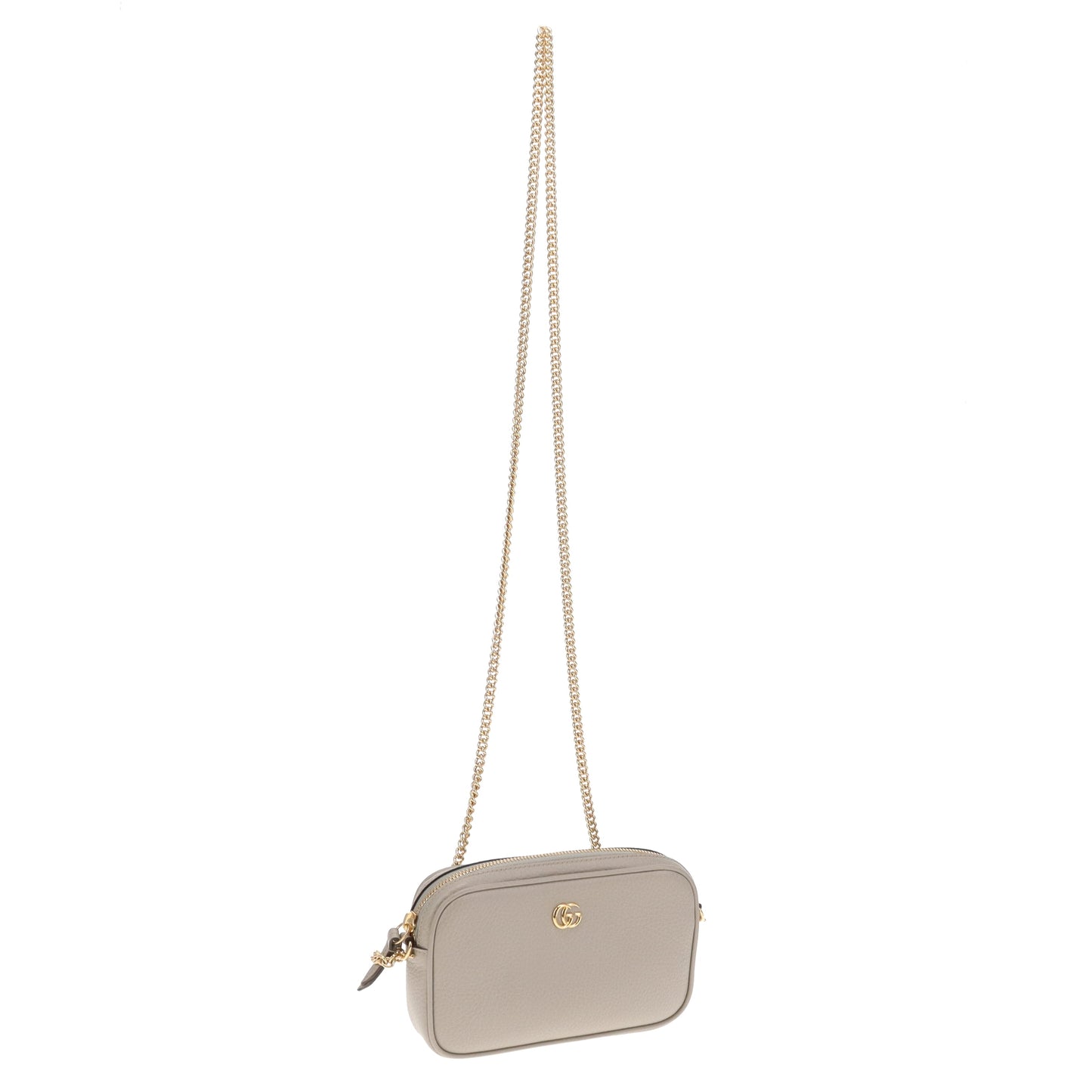 Gucci Mini Camera Bag Dollar Calfskin Grey GHW