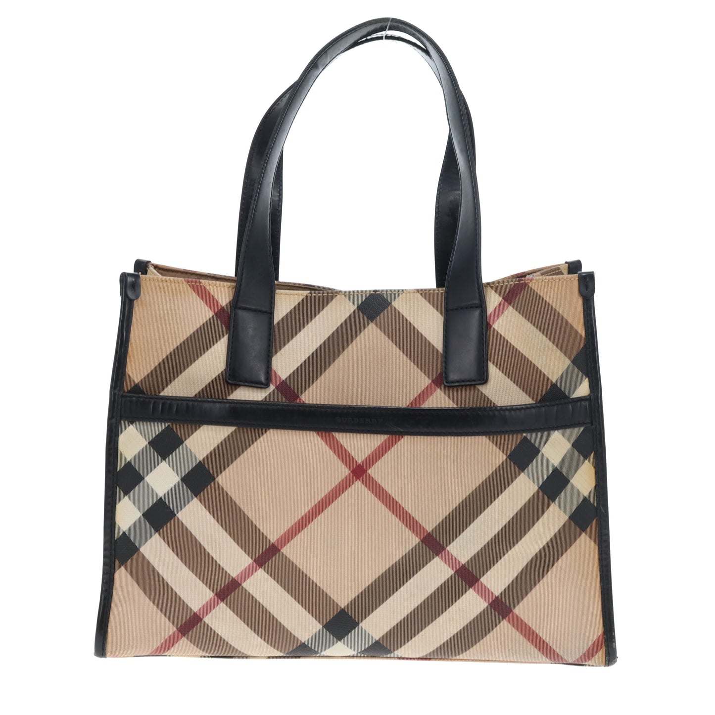 Burberry Front Pocket Tote Bag Check