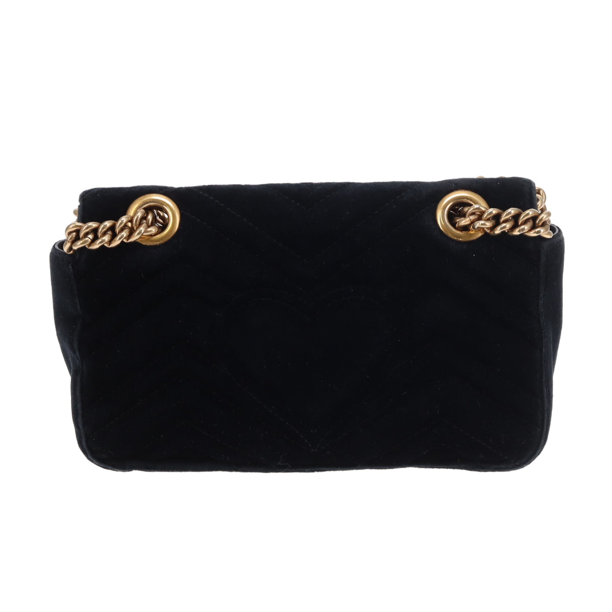 Gucci Marmont Old Model Mini Black Velvet GHW