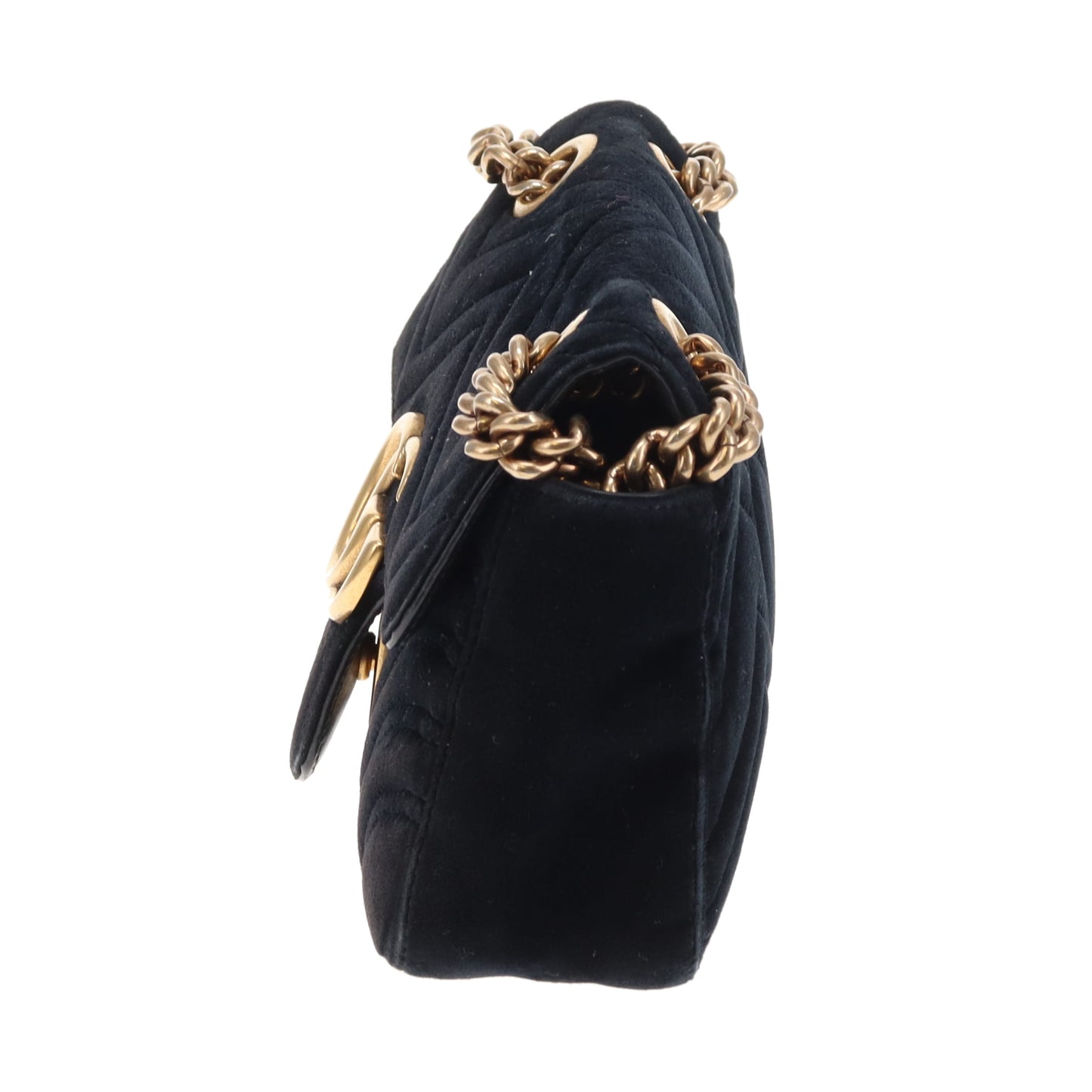 Gucci Marmont Old Model Mini Black Velvet GHW
