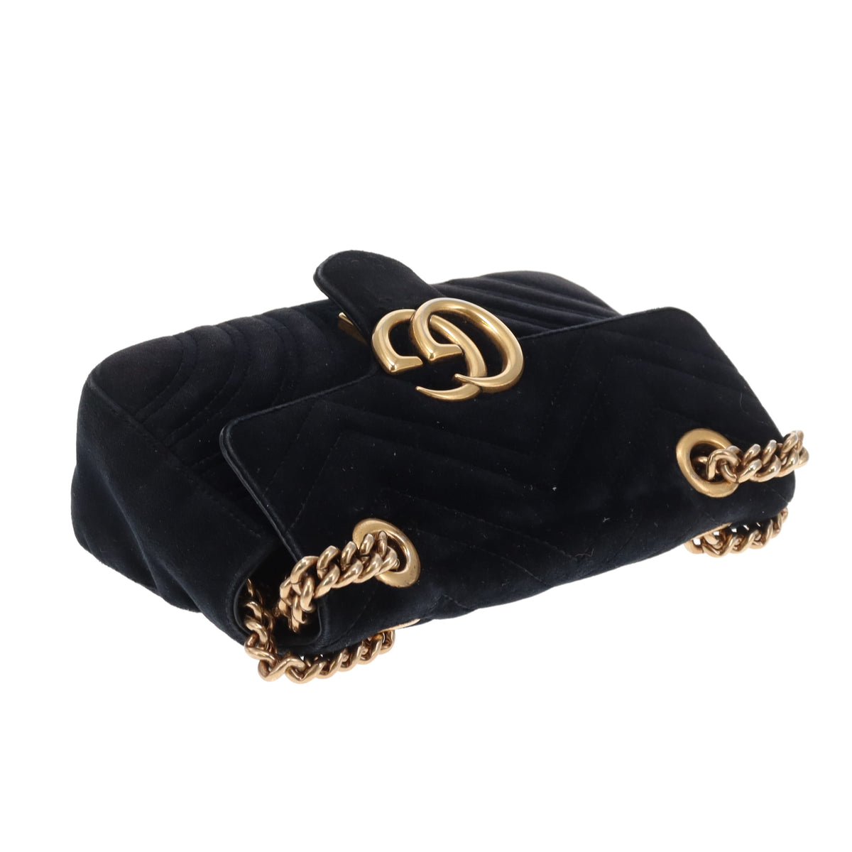 Gucci Marmont Old Model Mini Black Velvet GHW
