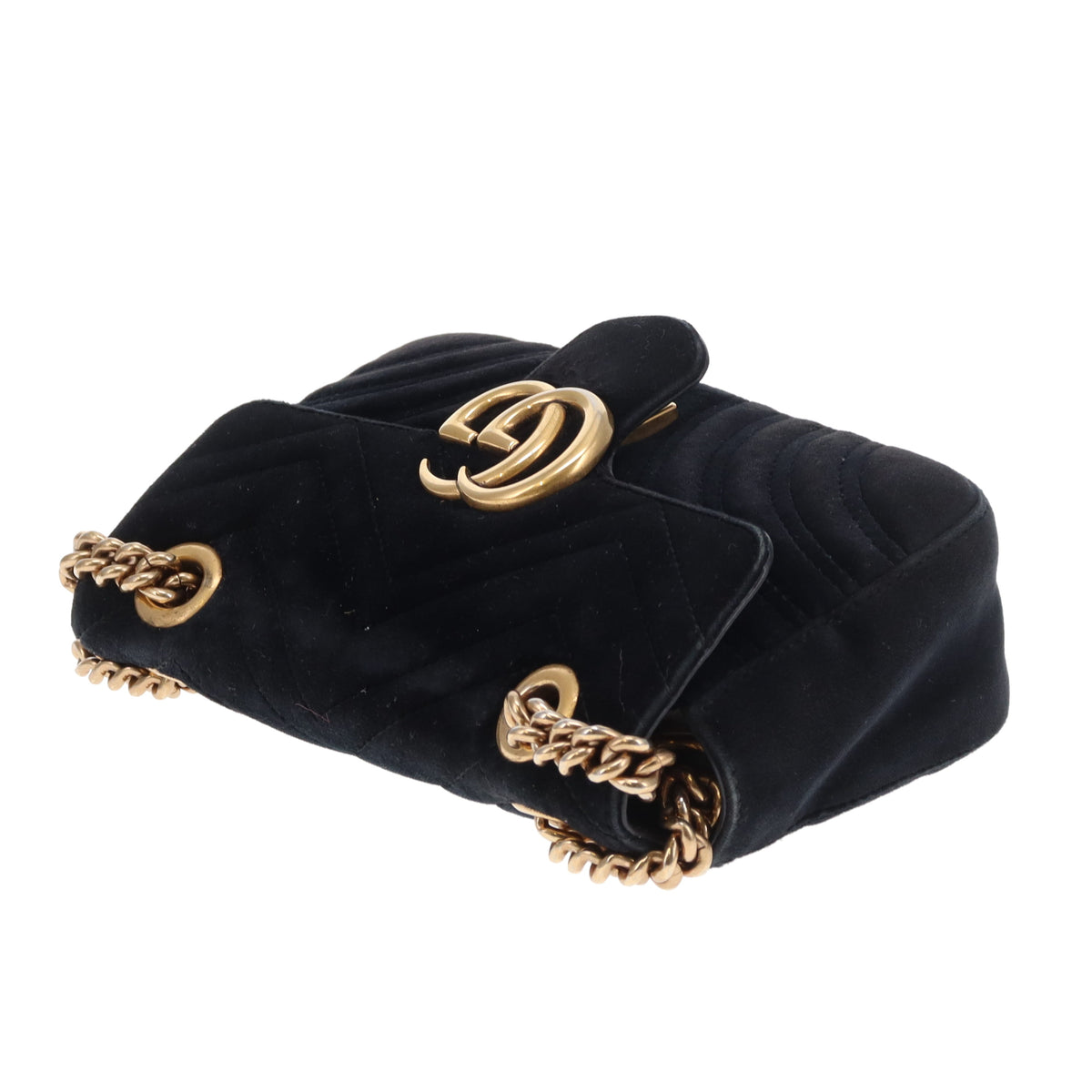 Gucci Marmont Old Model Mini Black Velvet GHW