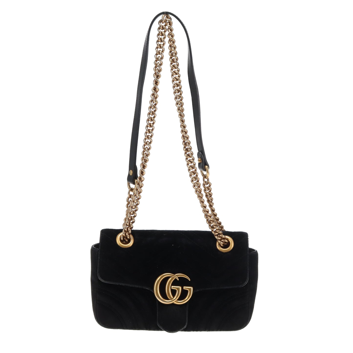 Gucci Marmont Old Model Mini Black Velvet GHW