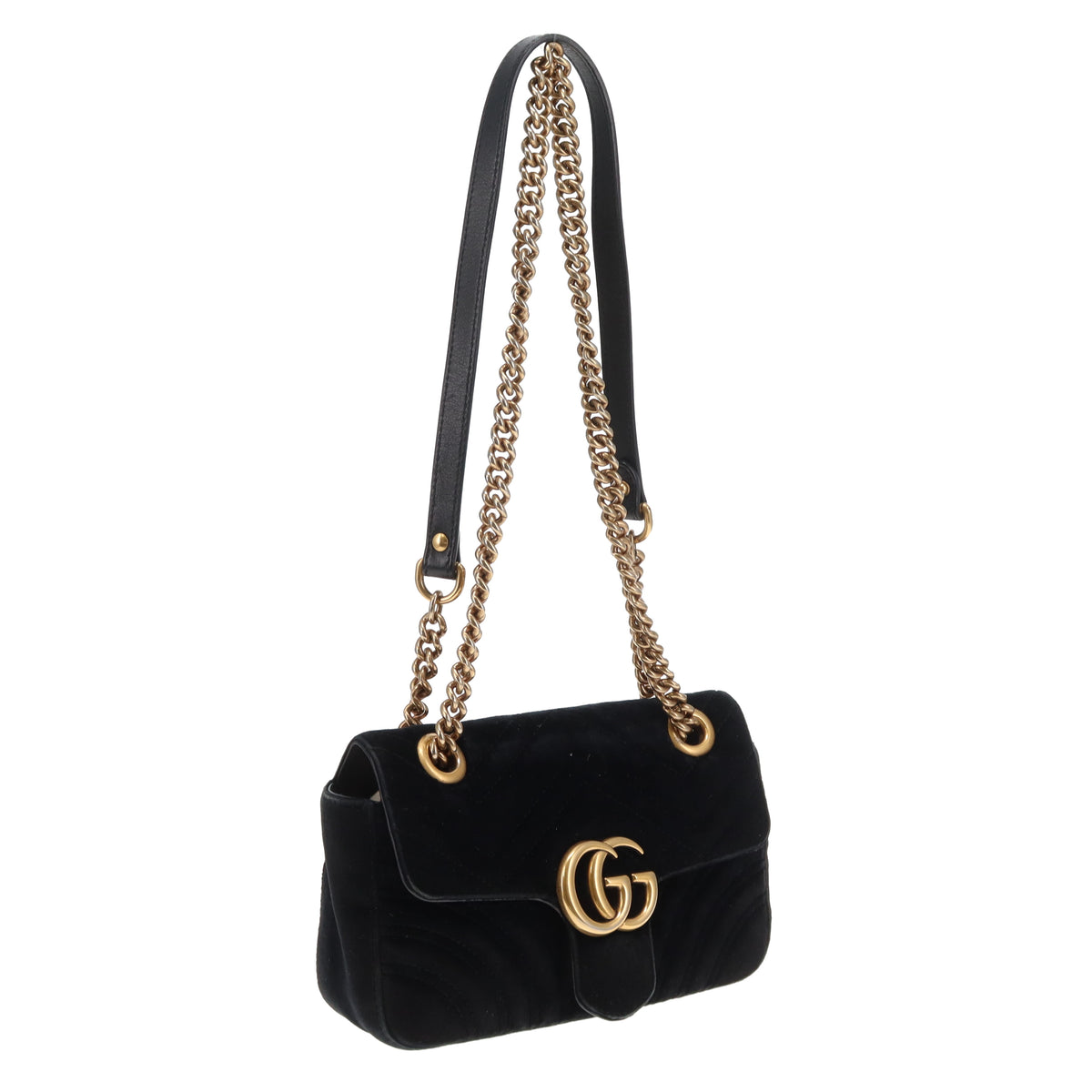 Gucci Marmont Old Model Mini Black Velvet GHW
