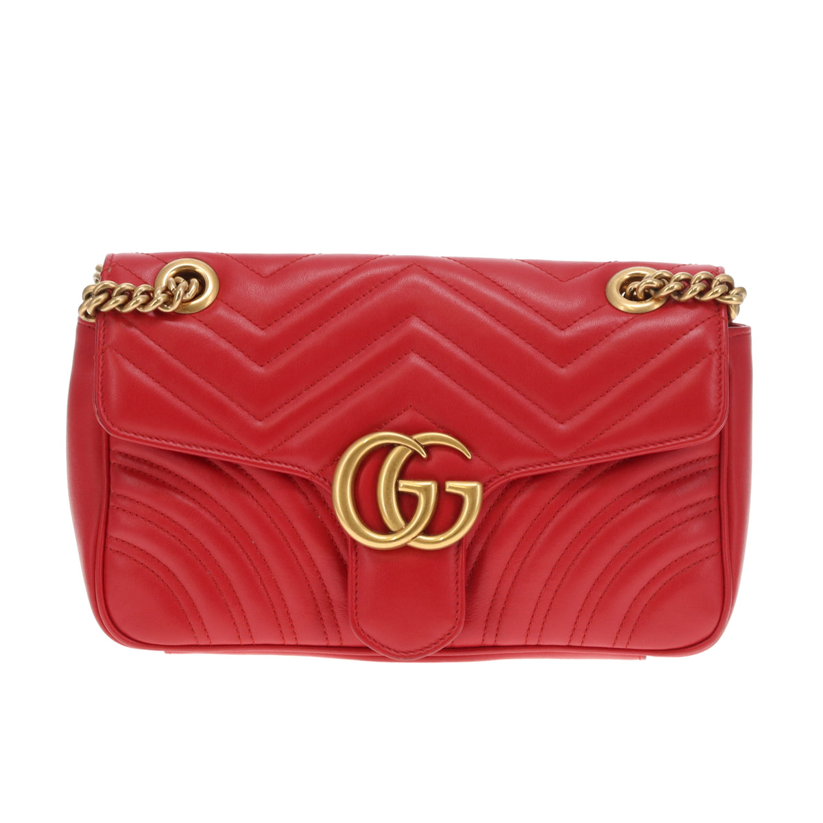 Gucci Marmont Flap Old Model Small Red GHW