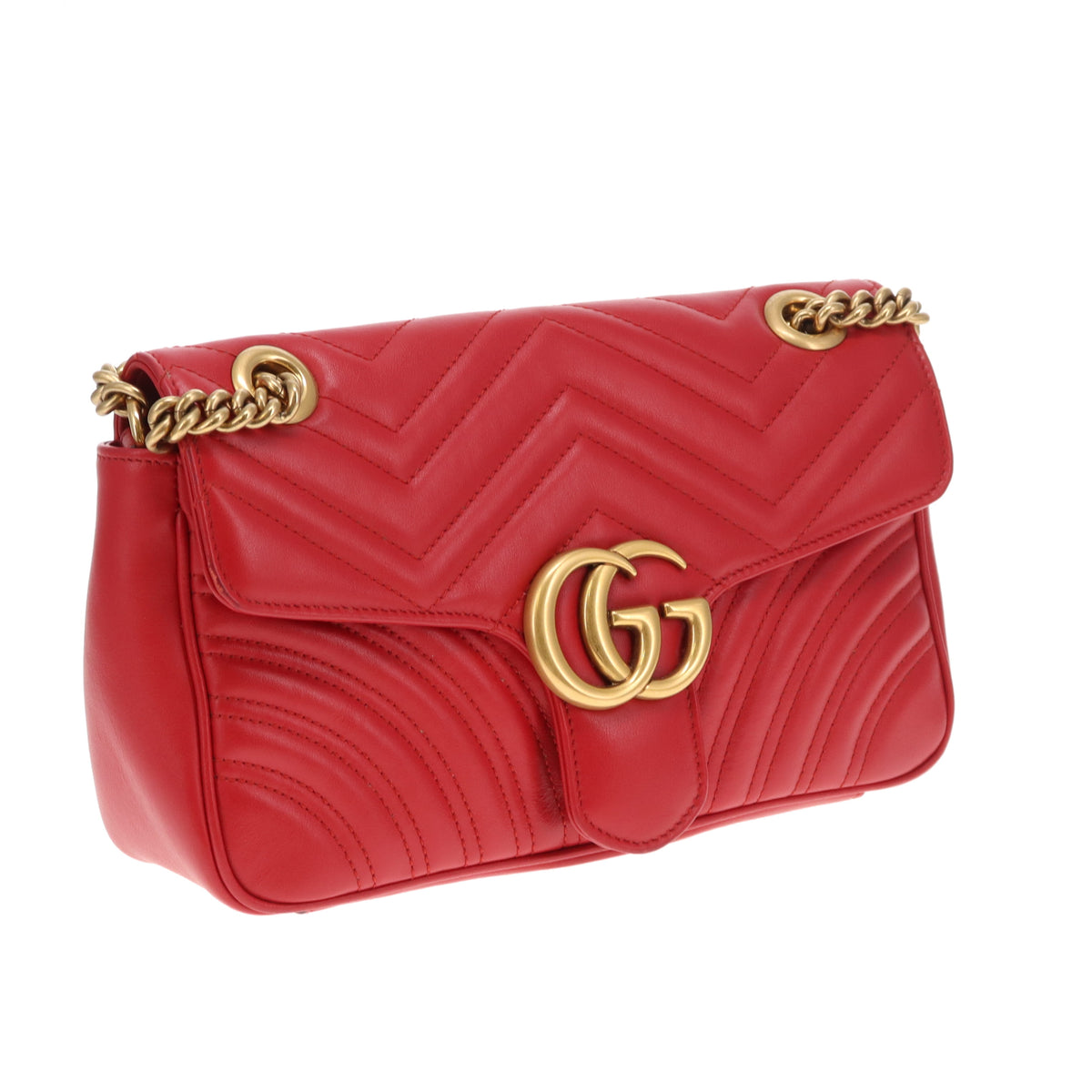 Gucci Marmont Flap Old Model Small Red GHW