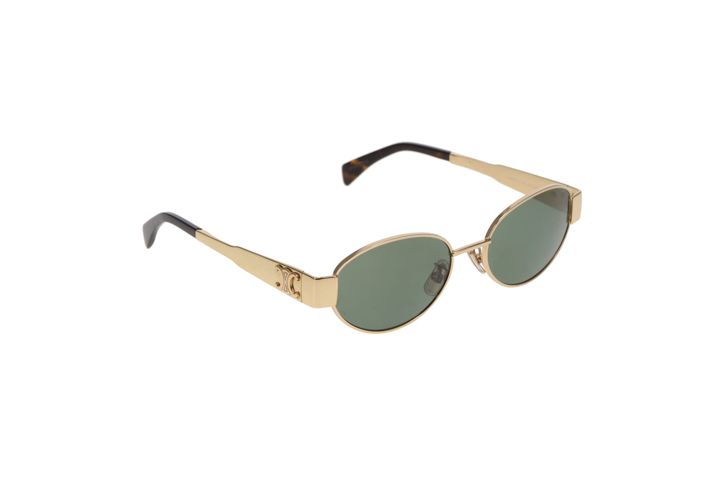 Celine Triomphe 01 Metal Sunglasses Gold/Green
