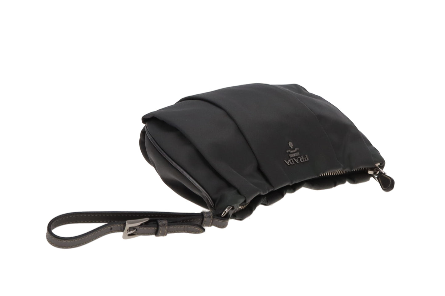 Prada Grey Nylon Vintage Clutch