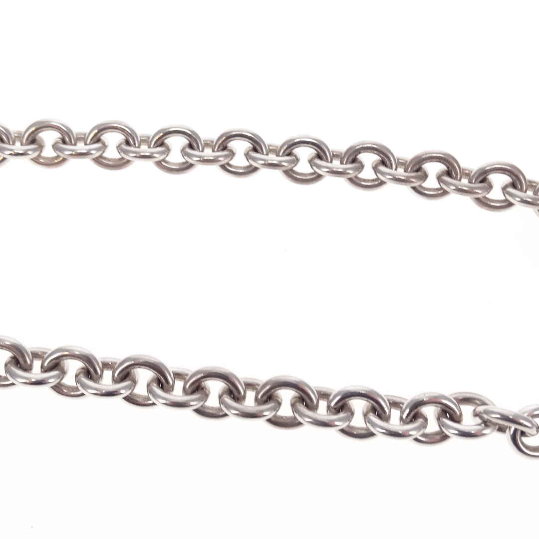 Tiffany & Co Oval RTT Tag Choker Sterling Silver