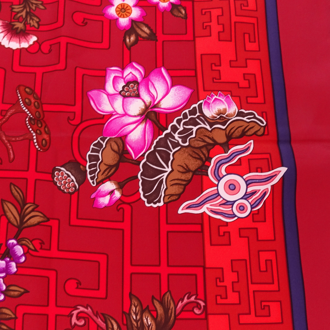 Hermes Turandot 90cm Silk Scarf Red