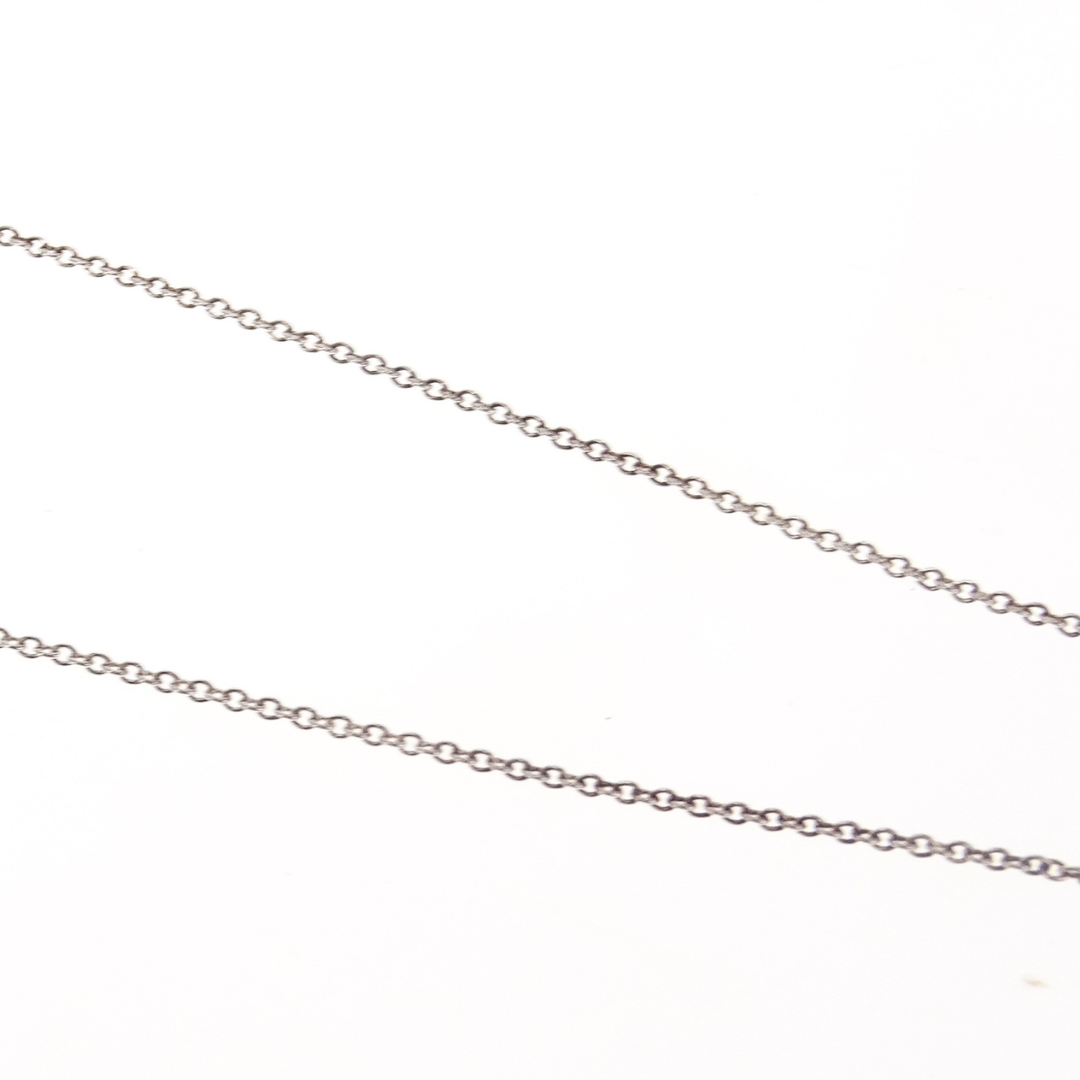 Tiffany & Co Mini Double Heart Tag Necklace Sterling Silver/Blue Enamel